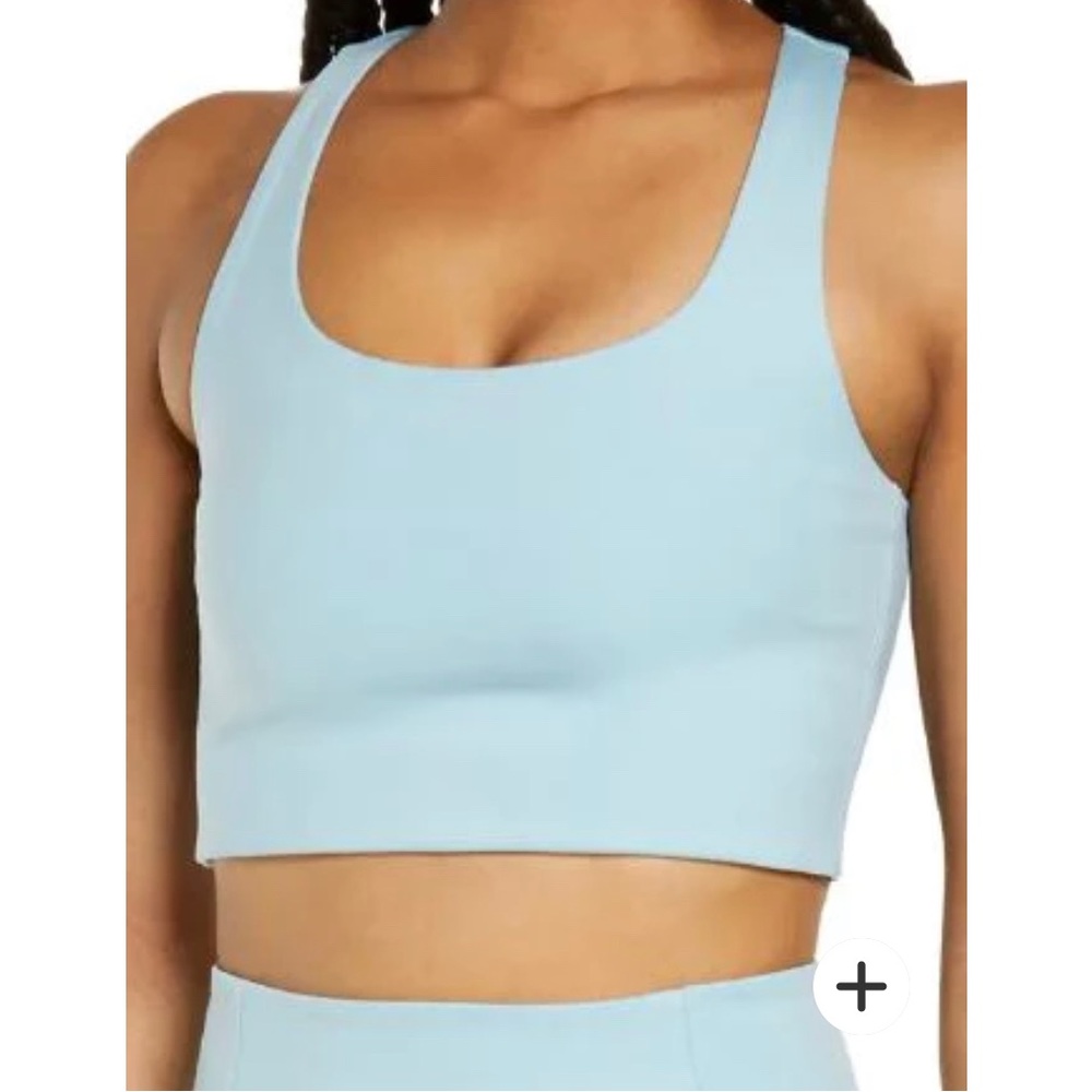 Girlfriend Collective | Paloma Racerback Bra | Baby Light Sky Blue - medium
